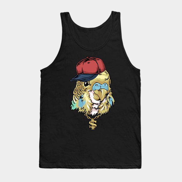 Hip Hop Budgie Funny Rap Gift Tank Top by CatRobot